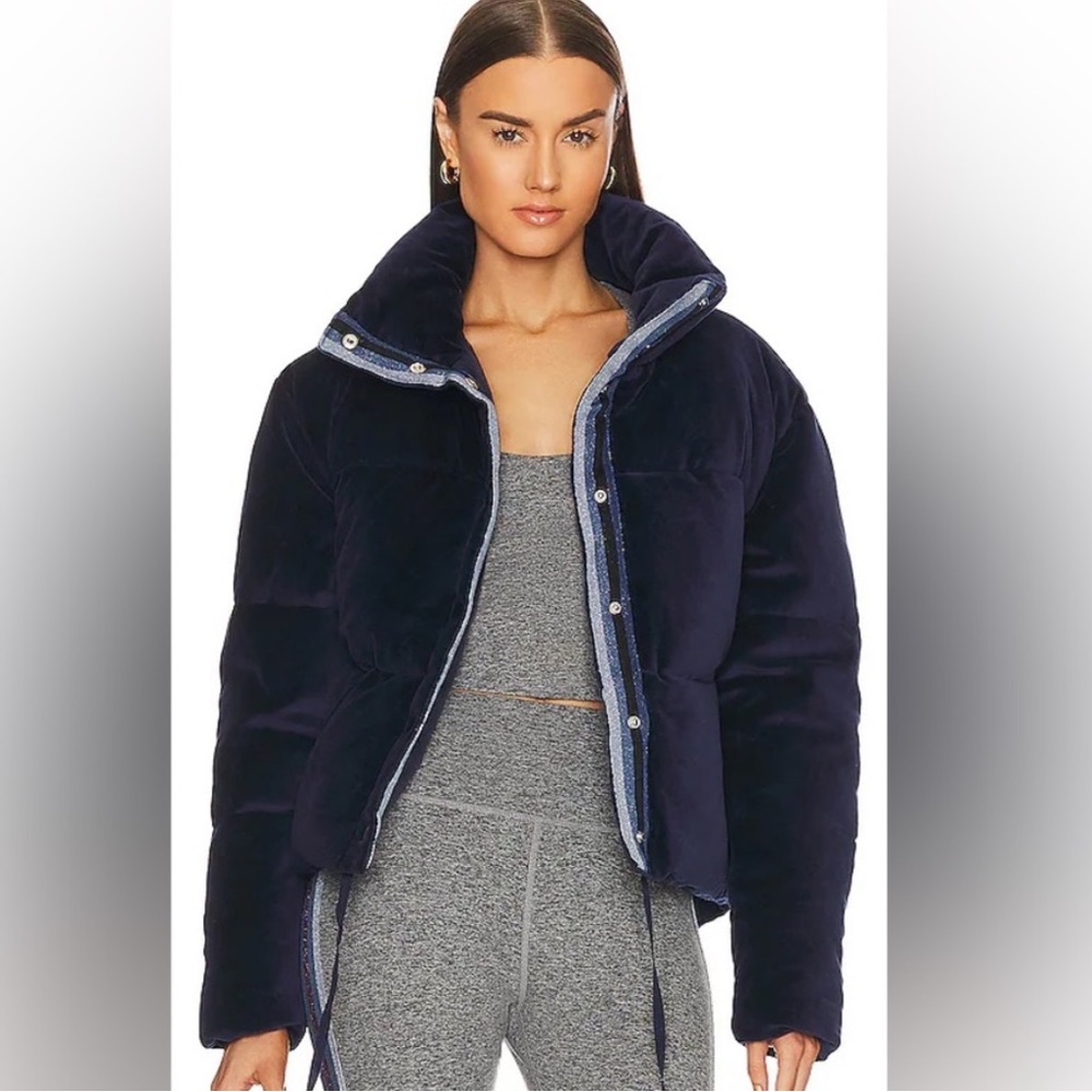 Spiritual Gangster Velour Puffer Jacket
